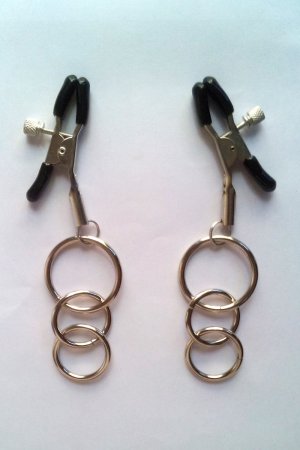 Fetish Nipple Clamps with Circles