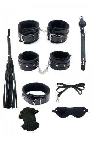 Bondage (BDSM) Kit - 7 Pc Black
