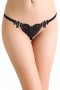 White Sweet Lace Heart Pearl G-string