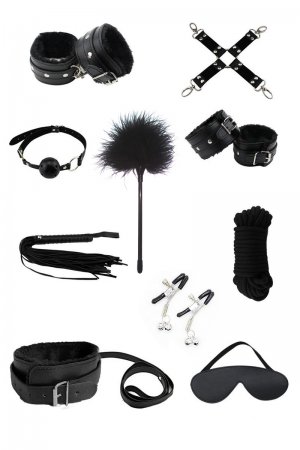 Black Sex Bondage 10pc Set