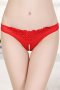 Red Pearl Bottom Crotchless Thong