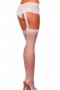 1pc White Lace Garter Short Sheer Stockings