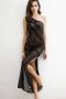Black Lace Asymmetrical Gown