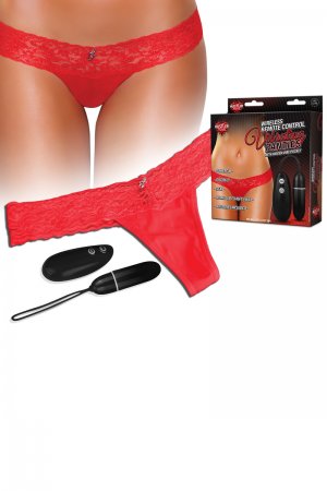 Vibrator Panty with Wireless Remote - Red