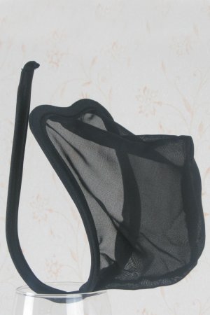 Black Honeymoon C String Pouch For Groom